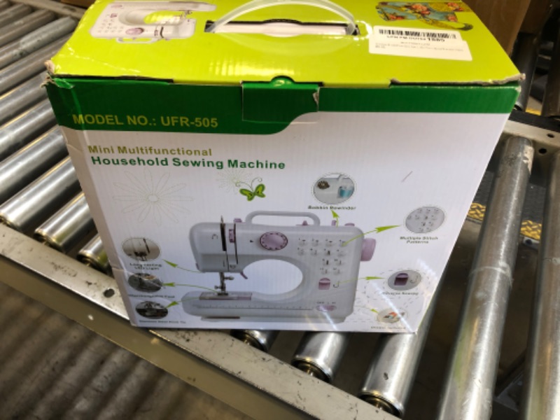 Photo 1 of 12 Stitch Multi-Function Sewing Machine, Household Sewing Machine, Electric Sewing Machine, Portable Sewing Machine,Double-line Two-speed Reverse Stitch