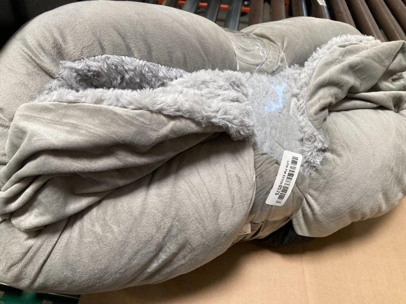 Photo 1 of JOEJOY Small Dog Bed Cat Bed with Hooded Blanket, Cozy Cuddler Luxury Puppy Pet Bed, Donut Round Calming Anti-Anxiety Dog Burrow Cave Bed - Anti-Slip Bottom and Machine Washable 23 inch