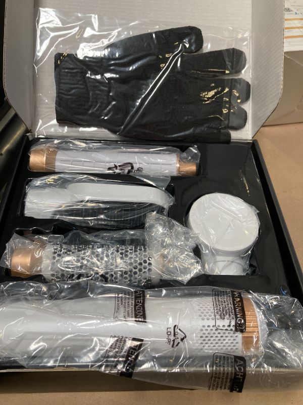 Photo 1 of Hair Dryer Brush 5 in 1, Negative Ion Blow Dryer Brush Set Upgrade Hot Air Brush As A Gift for Straight/Curl/Drying/Smoothing Air Styler Curling Wrap Air Curler, Curling Iron Hair Styling Tools