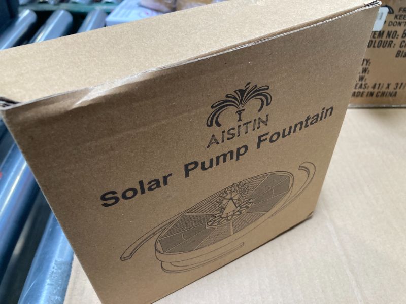 Photo 1 of AISITIN 3.5W Solar Bird Bath Fountain Built-in 1800mAh Battery, Solar Water Pump with 8 Nozzles, Solar Powered Fountain Pump for Garden Birdbath Pool Fish Tank Pond and Outdoor (Dark green)