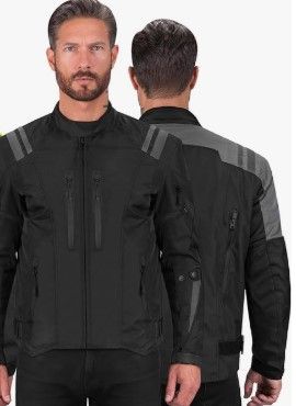 Photo 1 of Nomad Motorcycle Jacket for Men, Ironborn Biker Jacket, Cruiser Sportsbike Enduro Mens Riding Jacket with Armor Protection (US, Alpha, XX-Large, Regular, Regular, Gray)