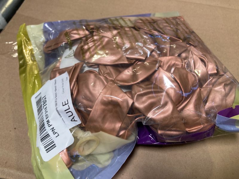 Photo 1 of AULE 100Pcs Metallic Rose Gold Balloons Different Sizes 18/12/10/5 inch Chrome Latex Shiny Helium Balloons Party Decoration for Birthday Carnival Wedding Baby Shower Graduation