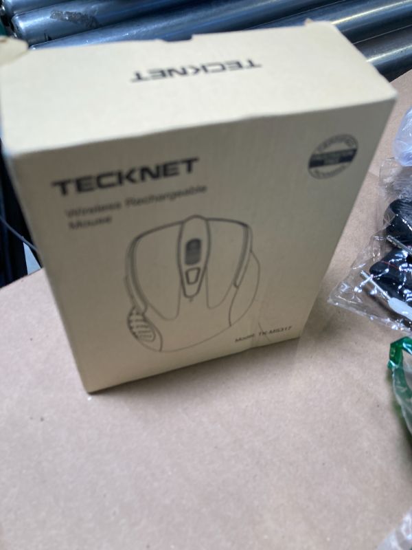 Photo 1 of TECKNET Wireless Mouse (BT5.0/3.0 & 2.4G) Rechargeable 4800 DPI Silent USB A & Bluetooth Mouse 6 Buttons, Wide Compatibility - Grey