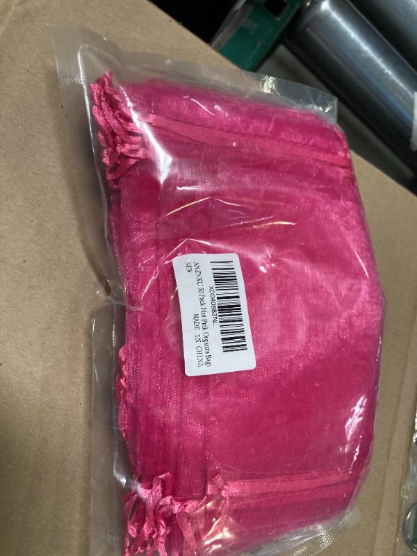Photo 1 of ANZNKU 30 Pack Hot Pink Organza Bags 4 x 6 inch Premium Sheer Drawstring Small Mesh Bags for Candy Jewelry Party Wedding Christmas Favor Gift Bags