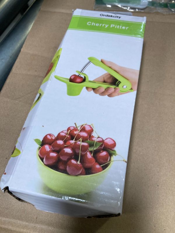 Photo 1 of Cherry Pitter - Ordekcity Stainless Steel Cherries Corer Pitter Tool with Hand-held Push Design, Save Time & Space for Making Cherry Jam with Lock Design(Black)