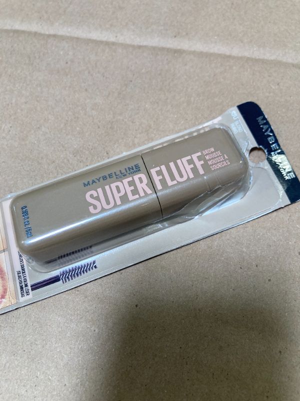 Photo 1 of Maybelline Superfluff Volumizing Brow Mousse, All Day Tinted Brow Gel For Soft Full Brows, Blonde, 1 Count