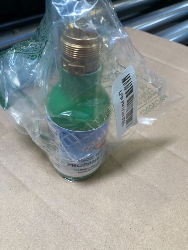 Photo 1 of Flame King 1/4-lb Empty Refillable Propane Cylinder Tank - Reusable & Transportable - Safe and Legal Refill Option - UL1769 Listed Valve