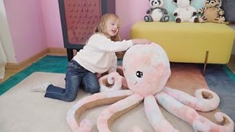 Photo 1 of IKASA Giant Octopus Stuffed Animal Jumbo Plush Toy,30" Soft Toys Large Cute Huge Kawaii Fluffy Big Size Fat Oversized Plushie,Gifts for Kids