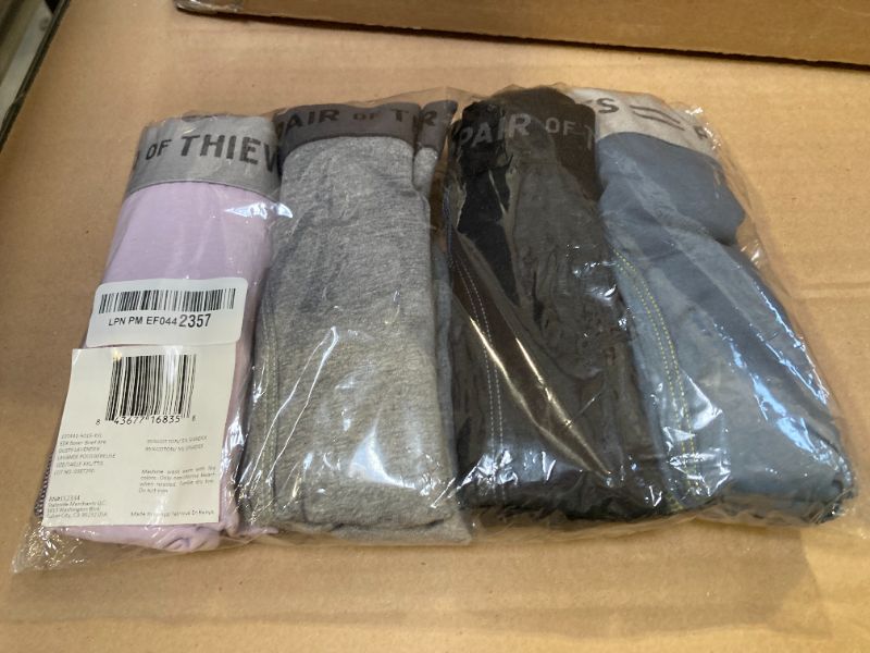 Photo 1 of Pair of Thieves Soft Cotton Boxer Briefs for Men Pack (4 Pack) - Tagless Mens Underwear for All-Day Comfort and Support - XX-Large - Lavender/Grey