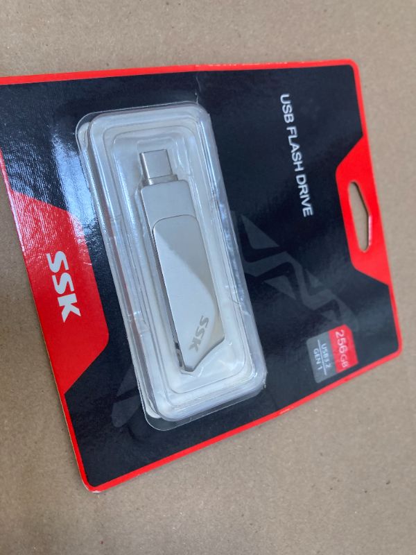 Photo 1 of SSK 256GB USB C Flash Drive Dual Drive 2 in 1 OTG USB A 3.2 + Type C Memory Stick Thumb Drive, Thunderbolt Pendrive up to 200MB/s Transfer Speed Photo Stick for Android Phones/Tablets/Mac/Laptop