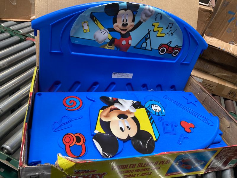Photo 1 of Disney Mickey Mouse Plastic Sleep and Play Toddler Bed by Delta Children