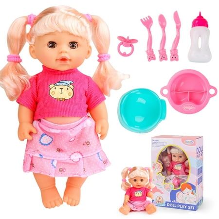 Photo 1 of PayUSD Baby Dolls for Toddlers Soft Body Baby Doll Set Interactive Dolls with Different Sounds and Accessories Pretend Play Preschool Toys Christmas B
