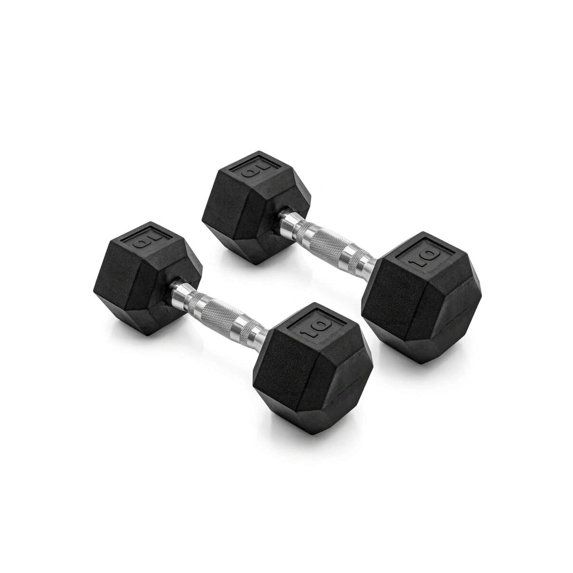 Photo 1 of 10lb  Dumbbells Rubber Coated Hand Weight Set 2pcs 
