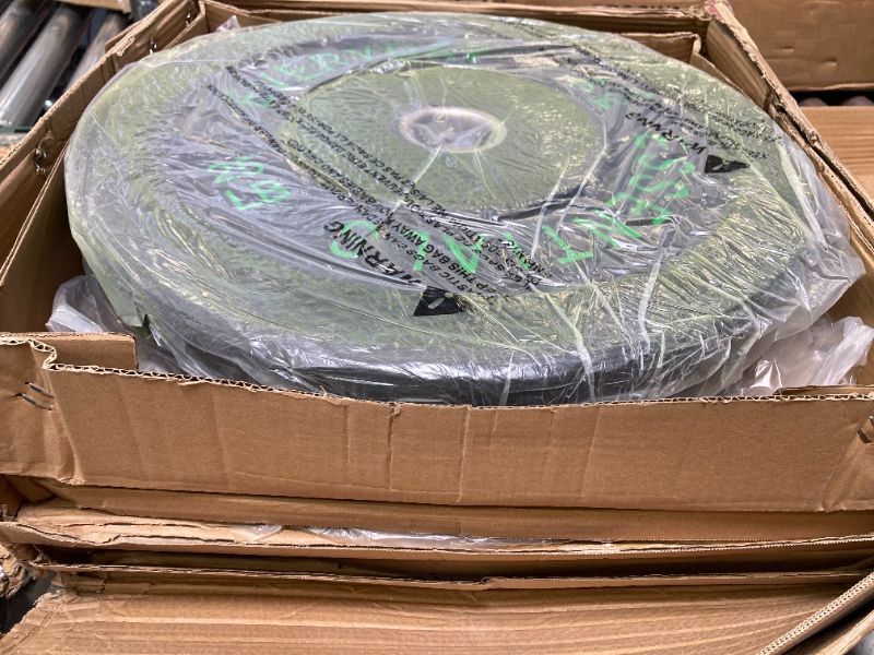 Photo 1 of BalanceFrom Black Bumper Plate Set Includes 10 Lb Pair 15 Lb Pair and 25 Lb Pair Black
