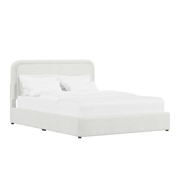 Photo 1 of Better Homes & Gardens Juliet Queen/Full Boucle Platform Bed, Ivory