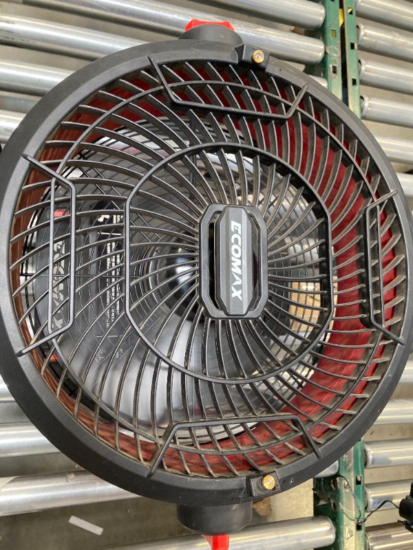 Photo 1 of ECOMAX 12-Inch AC/DC Bucket Top Misting Fan, 20V Lithium-Ion, 2-Speed with 135° Pivot Head, 
