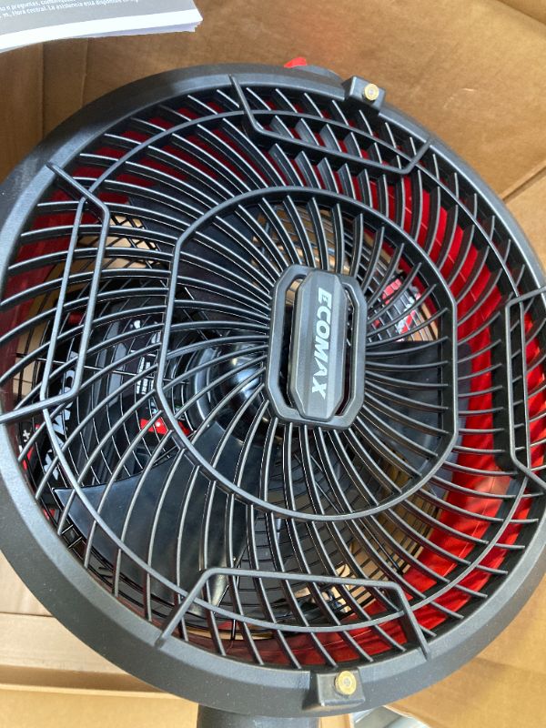 Photo 1 of ECOMAX 12-Inch AC/DC Bucket Top Misting Fan, 20V Lithium-Ion, 2-Speed with 135° Pivot Head, 2Ah Battery
