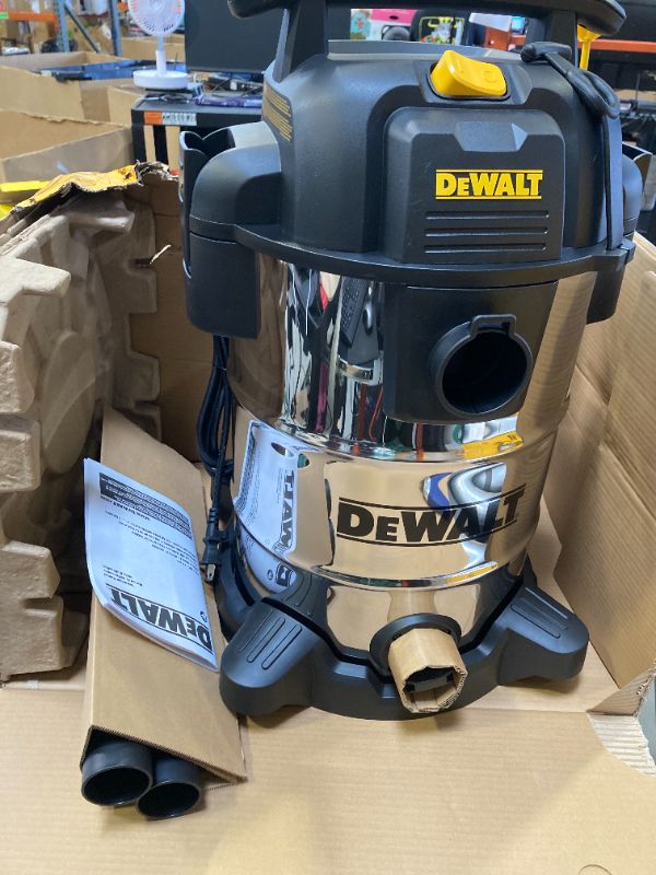 Photo 1 of Dewalt DXV08SA Stainless Steel Wet/Dry 8-Gallon 5 HP Vacuum  
