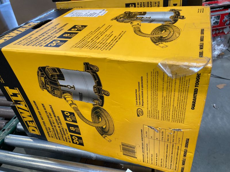 Photo 1 of Dewalt DXV08SA Stainless Steel Wet/Dry 8-Gallon 5 HP Vacuum  