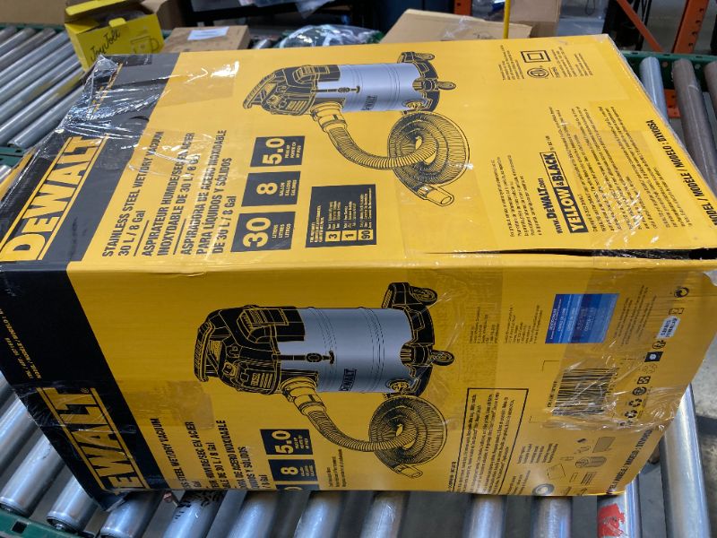 Photo 1 of Dewalt DXV08SA Stainless Steel Wet/Dry 8-Gallon 5 HP Vacuum  