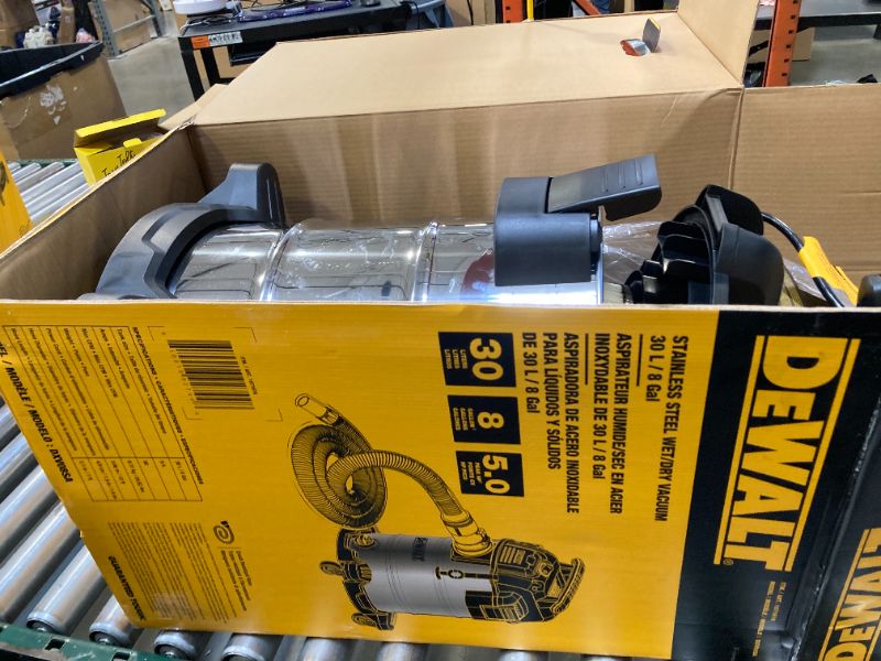 Photo 1 of Dewalt DXV08SA Stainless Steel Wet/Dry 8-Gallon 5 HP Vacuum  