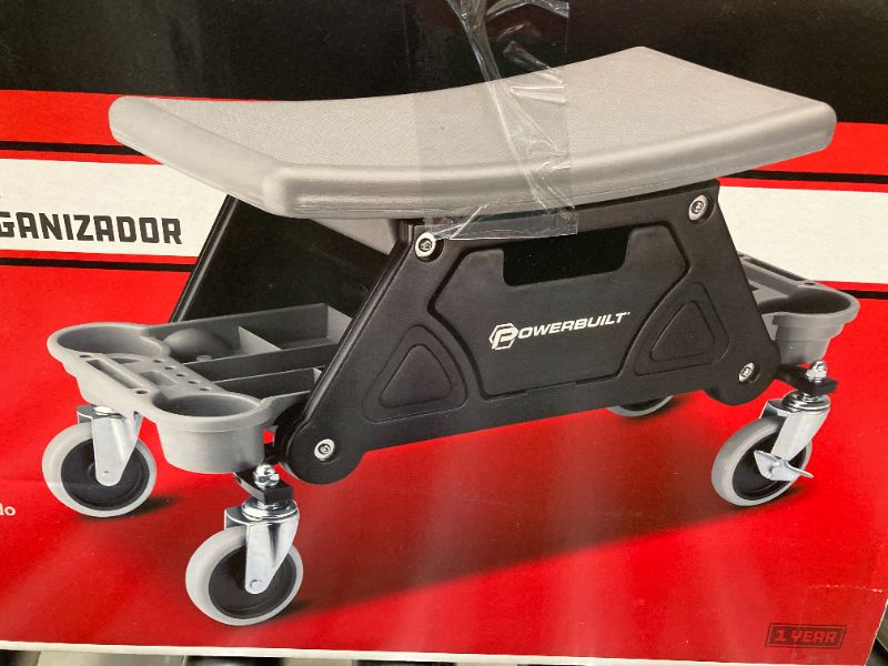Photo 1 of Powerbuilt Heavy Duty Rolling Seat with Organizer
