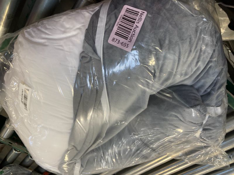 Photo 1 of  C-Shape  Pillow – Grey Removable Cover 