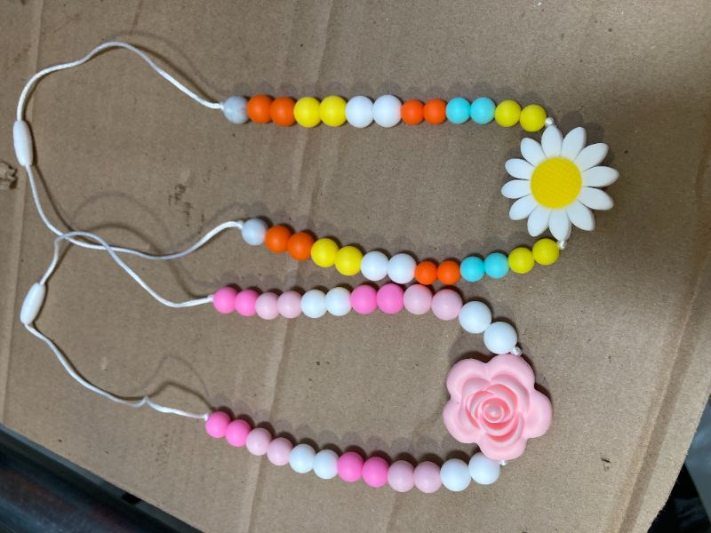 Photo 1 of Sensory Chew Necklaces, Oral Chew Toys for ADHD Autism Anxiety, Mouth Fidgets Toys, 2 Pack- BPA Free