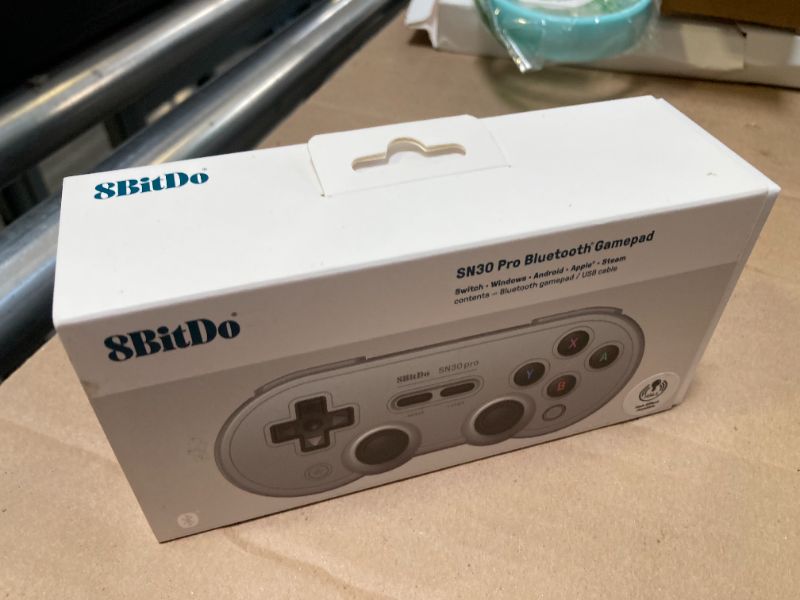 Photo 1 of 8Bitdo SN30 Pro Bluetooth Controller, Hall Effect Joystick Update, Compatible with Switch, PC, macOS, Android, Steam Deck & Raspberry Pi (Gray)