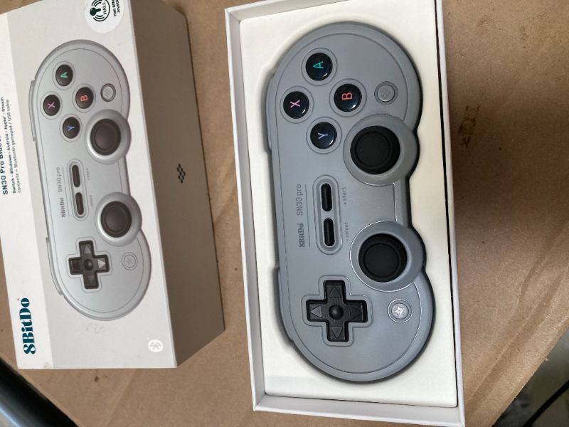 Photo 1 of 8Bitdo SN30 Pro Bluetooth Controller, Hall Effect Joystick Update, Compatible with Switch, PC, macOS, Android, Steam Deck & Raspberry Pi (Gray)