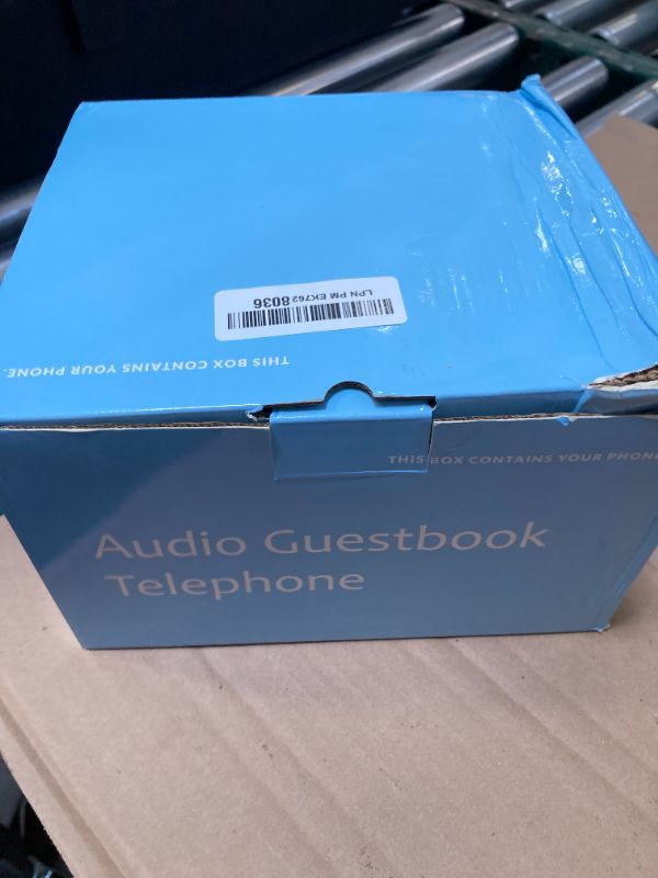 Photo 1 of Audio Guest Book Wedding Phone,Audio Guestbook Phone Vintage Style Audio Message Voicemail for Graduation Retirement Party Birthdays Baby Shower Special Occasions (White)