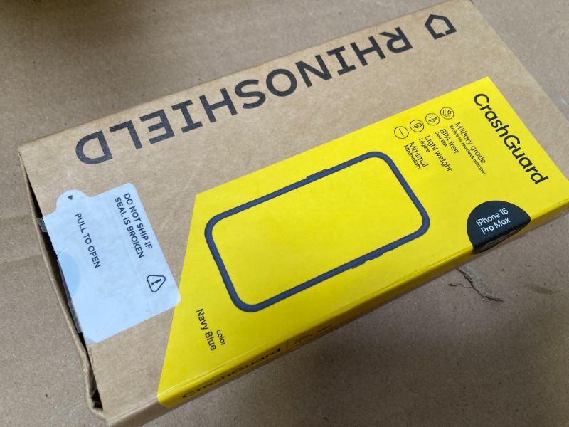 Photo 1 of RhinoShield Bumper Case Compatible with [iPhone 16 Pro Max] | CrashGuard - Shock Absorbent Slim Design Protective Cover 3.5M / 11ft Drop Protection - Navy Blue