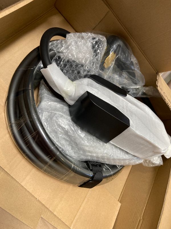 Photo 1 of Level 2 EV Charger (32Amp, 220V-240V, NEMA 14-50 Plug), 25ft UL Listed Cable, with Adjustable Current/Delay Timer, Portable Home Travel Electric Vehicle Charging Station EVSE SAE J1772 EV Car Charger