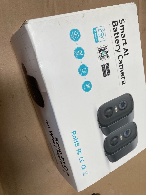 Photo 1 of 2K Security Cameras Wireless Outdoor, 2 Pack Battery Powered WiFi Cameras for Home Security with AI Motion Detection, Spotlight Color Night Vision, 2-Way Talk, Siren Alarm, IP65, Cloud/SD Storage