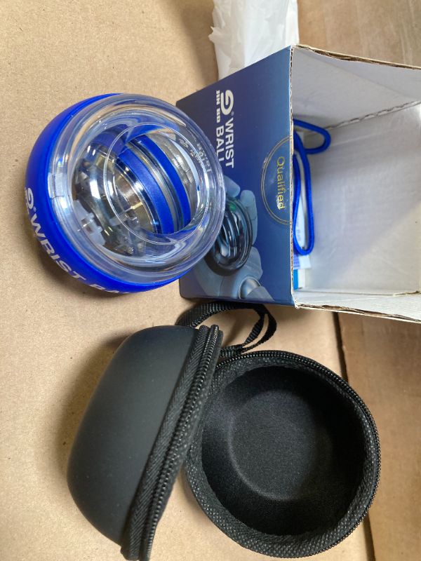 Photo 1 of JIN BD Wrist Trainer Ball Auto-Start Strengthener Gyroscopic Forearm Exerciser Gyro for Strengthen Arms, Fingers, Bones and Muscles with LED Light?Blue