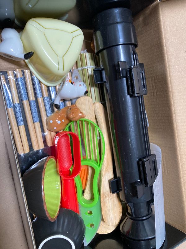 Photo 1 of FUNGYAND Sushi Making Kit, 27-in-1 Professional Maker Set with Bazooka Roller, Nigiri & Musubi Presses, Bamboo Mats, Knife, Chopsticks, Ceramic Dishes - Ideal for Beginners