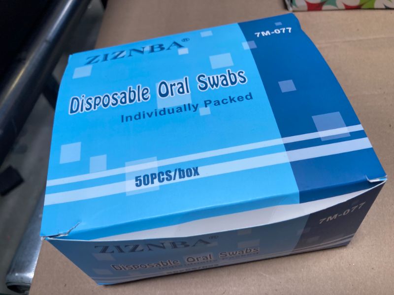Photo 1 of Disposable Oral Swabs, Sterile Dental Sponge Swabsticks Unflavored for Mouth & Gum Cleaning - Sponge and Paper rod.