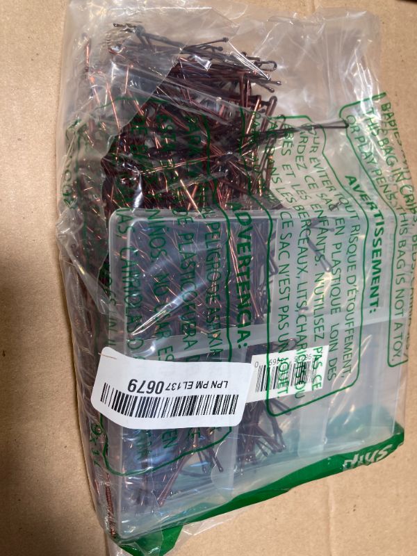 Photo 1 of  Pack Brown Bobby Pins Set by Luxurecourt, 3 Assorted Sizes of Large and Small Premium Bobby Pins + Regular Size U Shaped Hair Pins for Buns, Updo Style - Nonslip with Rounded Ends.