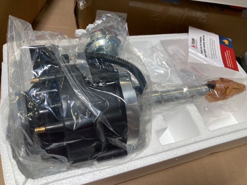 Photo 1 of A-Team Performance HEI Complete Distributor 65K Coil Straight 6 41-62 194, 216, 235, 68-87 Compatible with Early Chevrolet Land Cruiser FJ40 FJ60 2F 3F One Wire Installation Black Cap