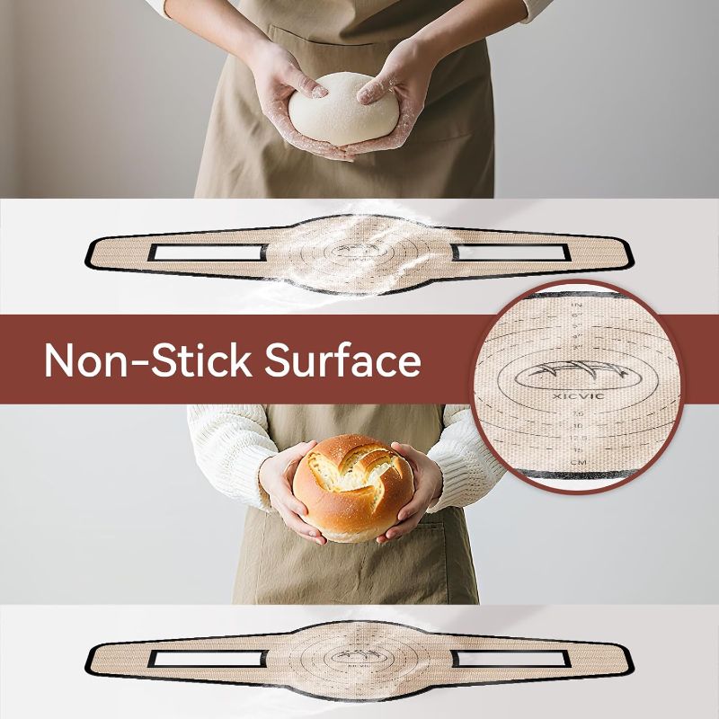 Photo 1 of 1pc   Sourdough Bread Baking Slings for Dutch Oven, Dutch Oven Non-Stick Silicone Liner, Reusable Supplies for Round Loaf Making, Parchment Paper Replacement