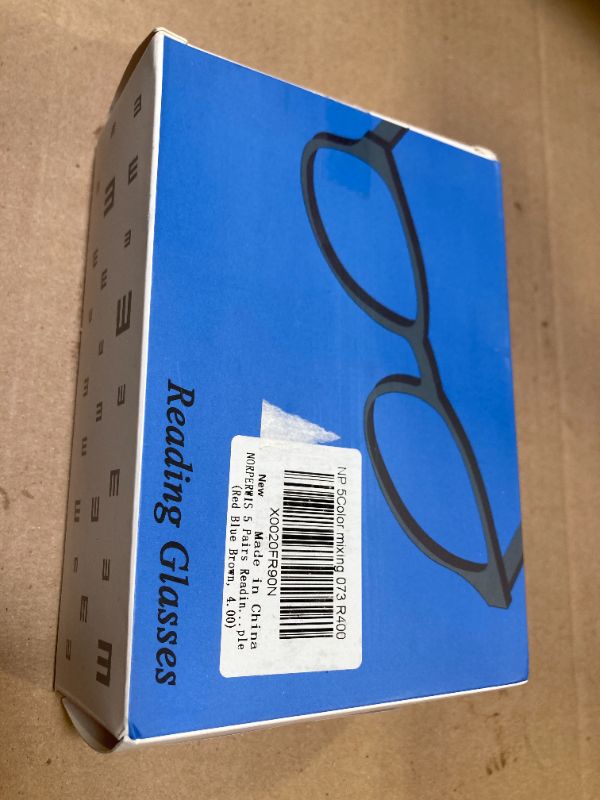 Photo 1 of 4.00+----NORPERWIS 5 Pairs Reading Glasses - Standard Fit Spring Hinge Readers Glasses for Men and Women (Black Purple Red Blue Brown, 4.00)