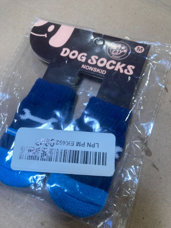 Photo 1 of M--uxcell 2 Pairs Anti-Slip Dog Socks for Indoor on Hardwood Floor Wear - Strong Grips Traction Control Prevents Licking Dog Paw Protection for Pet Small Dogs, Bone Pattern