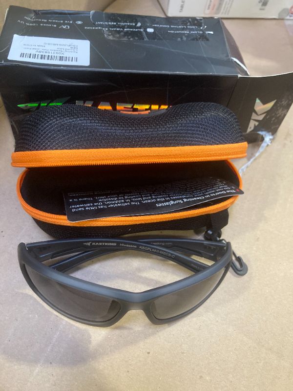 Photo 1 of KastKing Hiwassee Polarized Sport Sunglasses for Men and Women, Matte Smoke Crystal Frame,Smoke Lens
