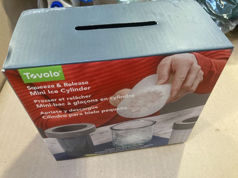 Photo 1 of Tovolo Mini Ice Cylinder Set of 2 – Easy Squeeze and Release Mini Ice, BPA-Free Silicone, 200 Mini Cubes Each, Leak Proof, Dishwasher Safe, Compact Design for Freezer Storage