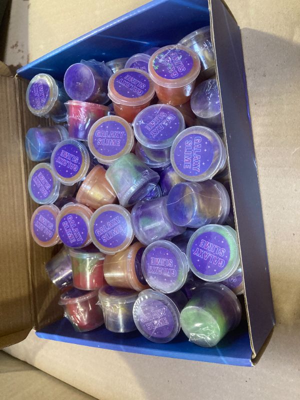 Photo 1 of 47Pieces Galaxy Slime,Mini Slime Party Favors for Kids, Non-Sticky,Great Sludge Toys for Girls and Boys, Stress & Anxiety Relief, Wet,Halloween,Christmas,Birthday,Easter Basket Stuffers.