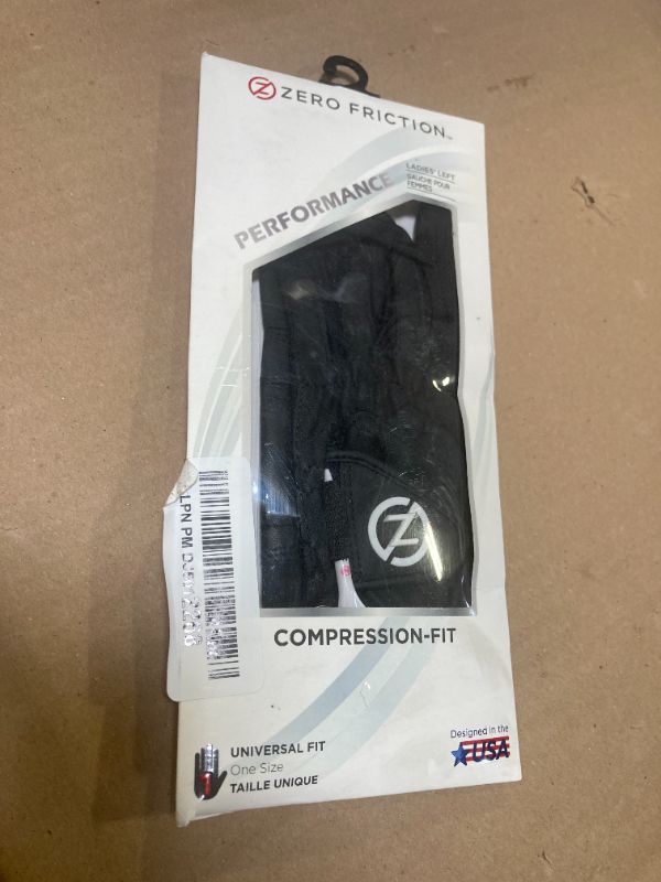 Photo 1 of S---Left Zero Friction Women's Compression-Fit Synthetic Golf Gloves, Universal Fit, Black