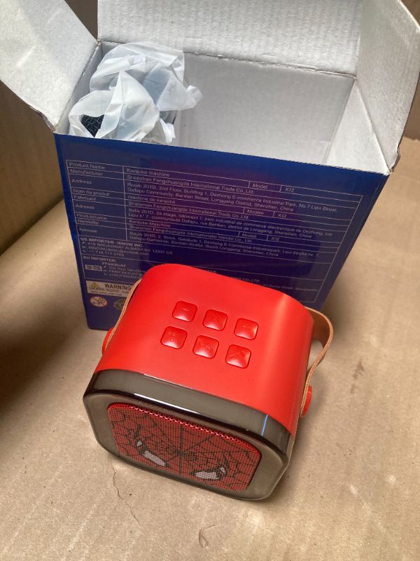 Photo 1 of LED Karaoke Machine Toy: Mini Microphone for Kids 4 5 6 7 8 9 10 Year Old Boys Girls Toys Birthday Gifts Portable Bluetooth Speaker with 2 Wireless Mics for Adults Boy Girl Ages 3-12