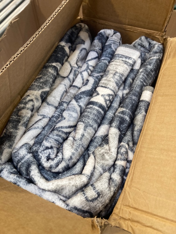 Photo 1 of RUGSURE Washable Area Rugs - Perfect for Living Room, Bedroom, Kids Room, Nursery - Stain & Water Resistant Non-Slip, Pet & Child Friendly, Vintage Tribal Area Rugs (Grey, 6' x 9')