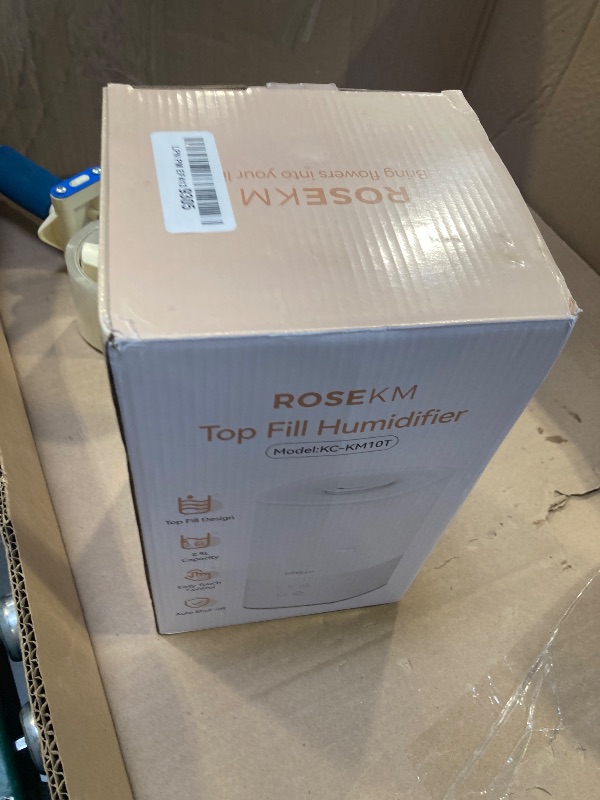 Photo 1 of ROSEKM Humidifiers for Bedroom, Top Fill 2.5L Cool Mist Humidifiers for Large Room, Easy to Fill & Clean, 30H Runtime, 28dB Quiet Air Humidifier for Plants, Baby Nursery, Indoor with Night Light