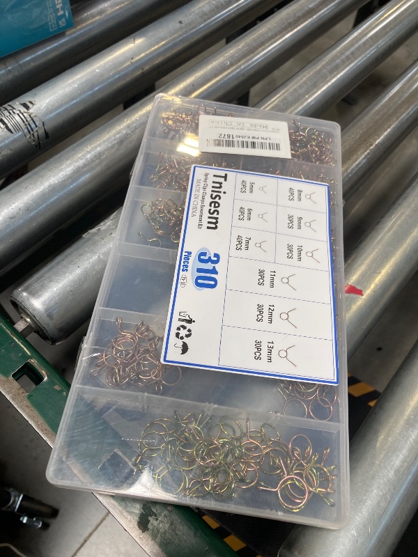 Photo 1 of Tnisesm 310Pcs 5-13mm 9 Size Spring Clips Clamps Assortment Kit, Fuel Line Hose Tubing Spring Clips Clamps for Motorcycle Scooter ATV
